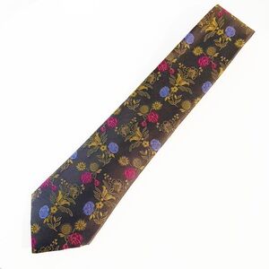 Chanel Floral Mens Vintage Traditional Floral Jacquard Brocade Neck Tie